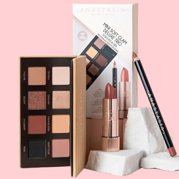 Anastasia Beverly Hills Other - Anastasia Beverly Hills Mini Soft Glam Deluxe Trio: Palette Liner Lipstick *BNIB